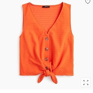 J Crew Tie-front tank top - size L, new condition